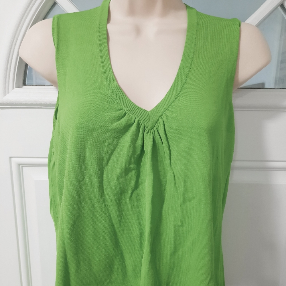 Knit Green Sweater Top By Chico's